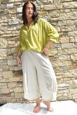 Shayle Indian Cotton Smock Shirt Olive